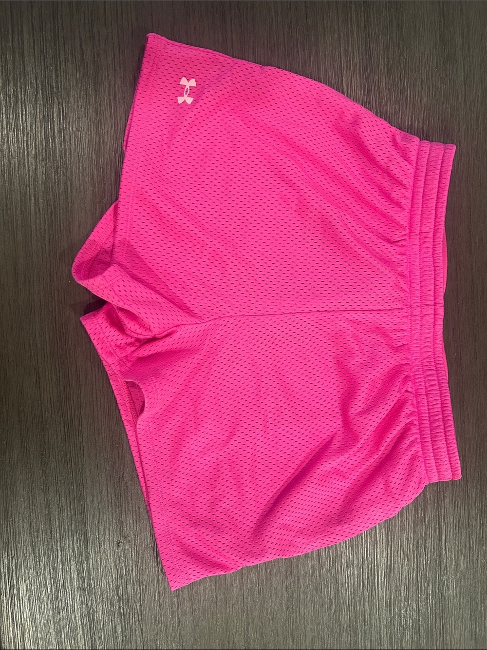 Under Armour Women's Neon Pink Mesh Athletic Shorts